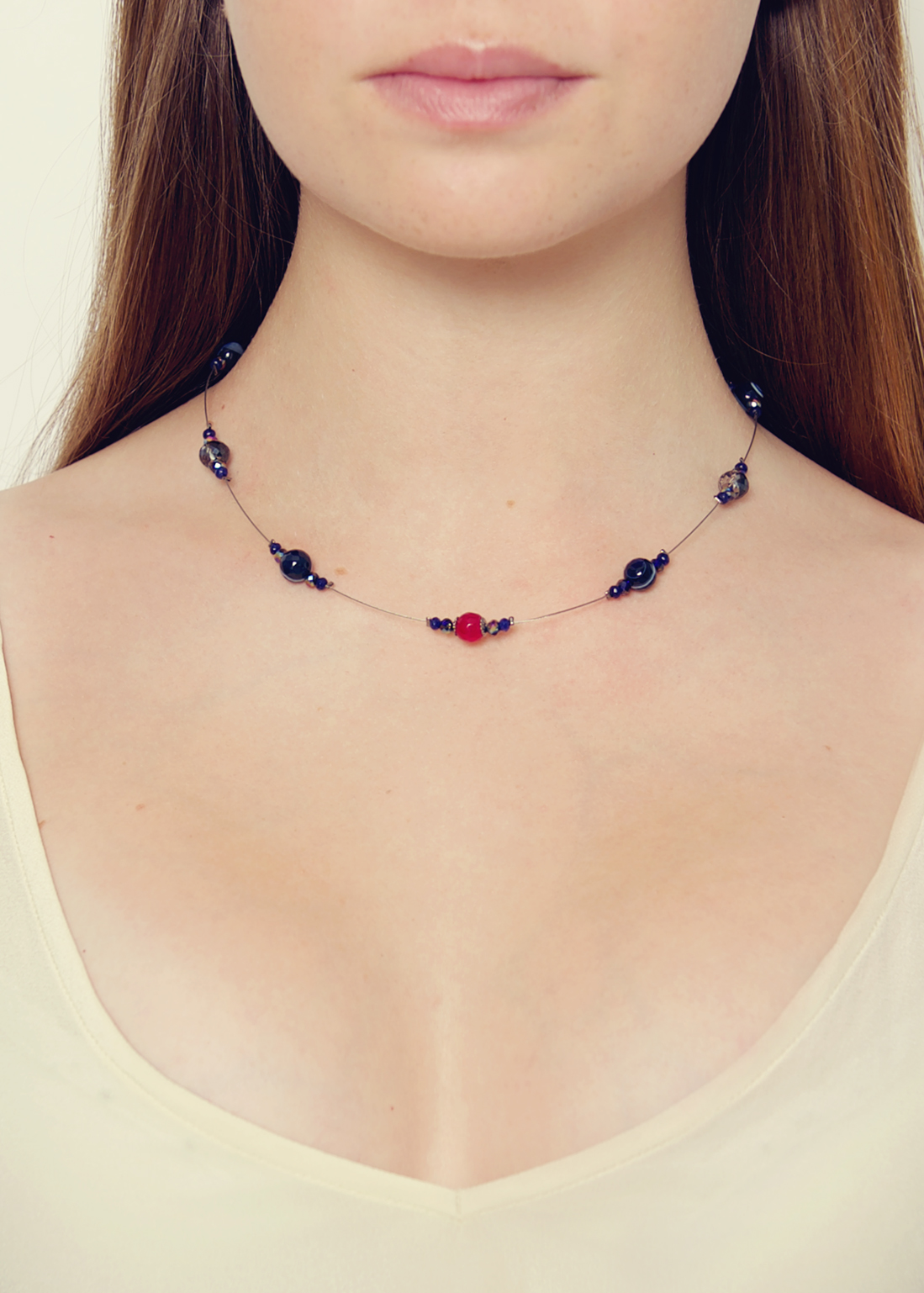 Midnight Agate Strand Necklace