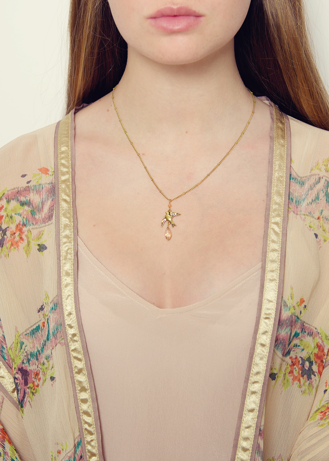 Peach Blossom Dove Necklace