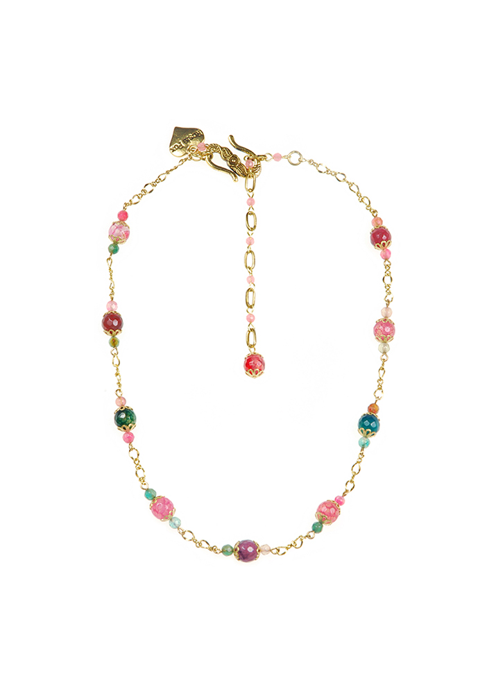 Peony Agate Chain Necklace