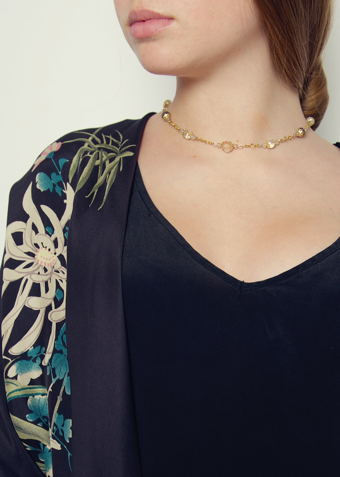 Dove Crystal Agate Chain Necklace