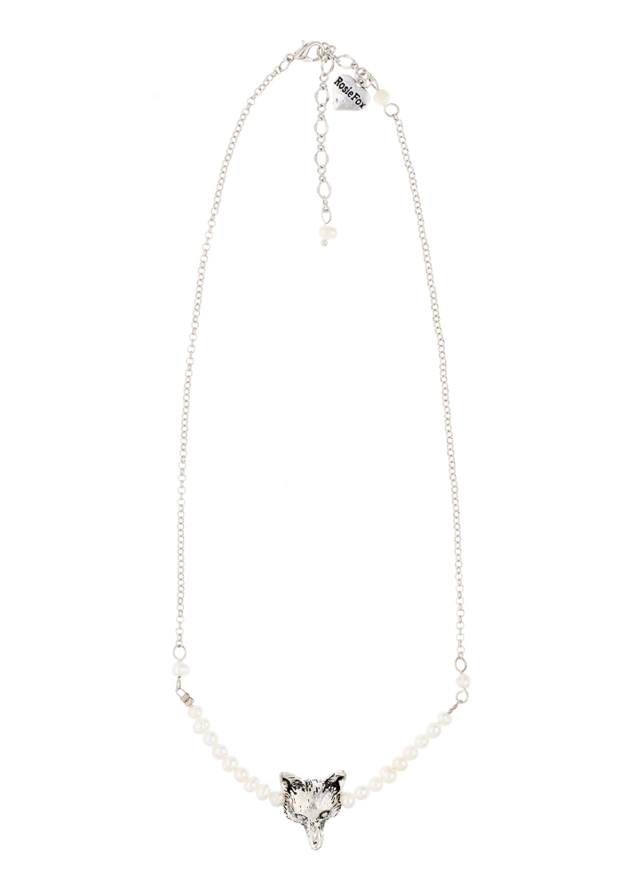 Freshwater Pearl Fox Bar Necklace
