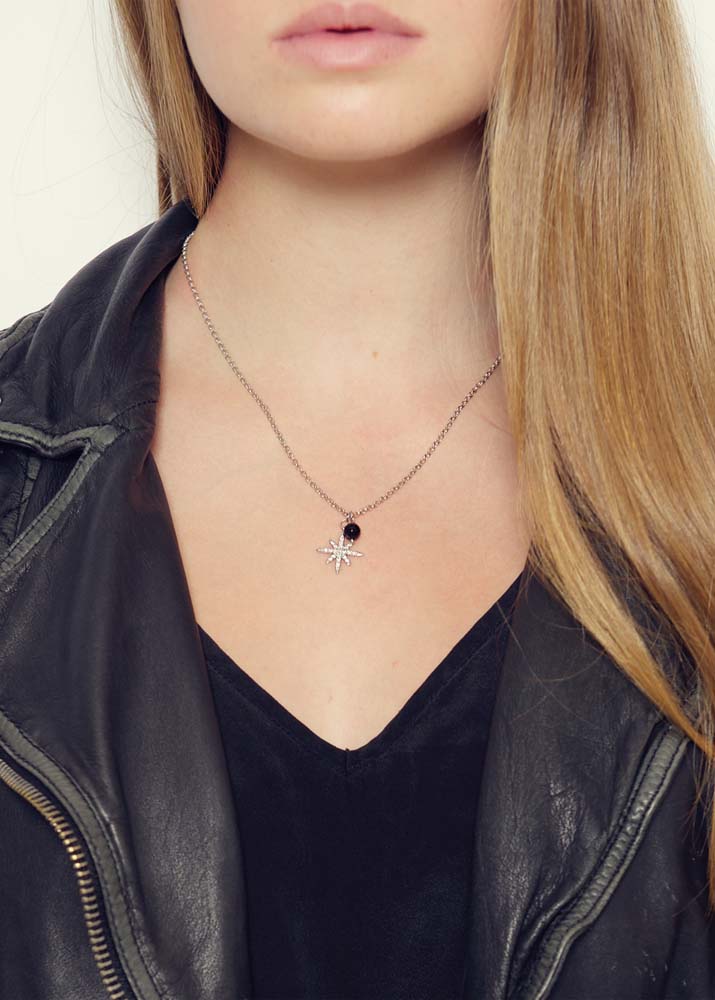 Cafe Noir Star Agate Chain Necklace