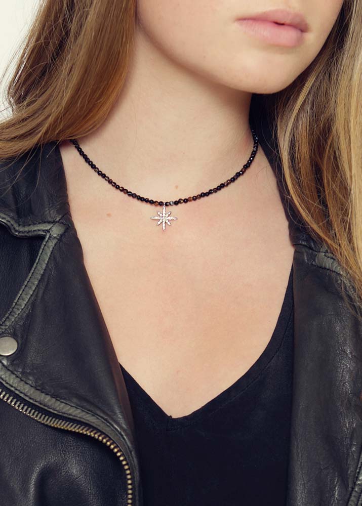 Cafe Noir Star Agate Necklace