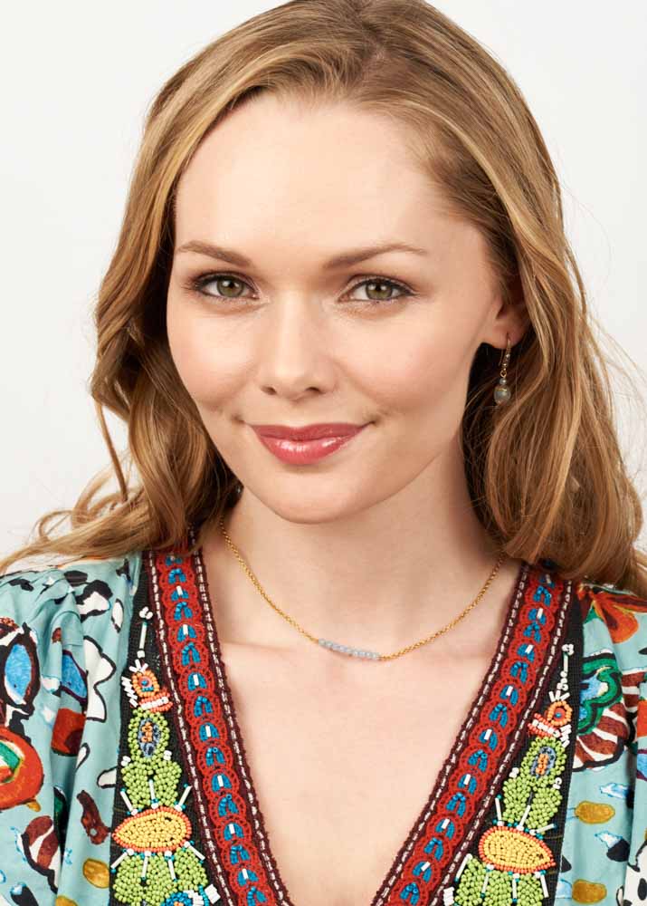 Sky Gemstone Bar Necklace