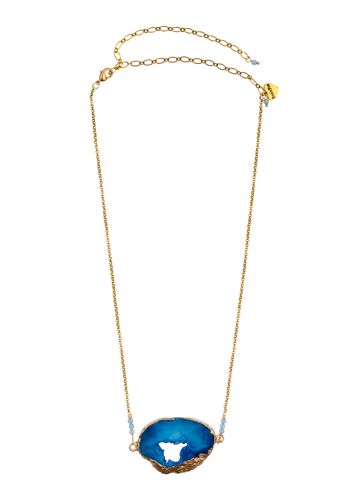 Sky Agate Crystal Necklace