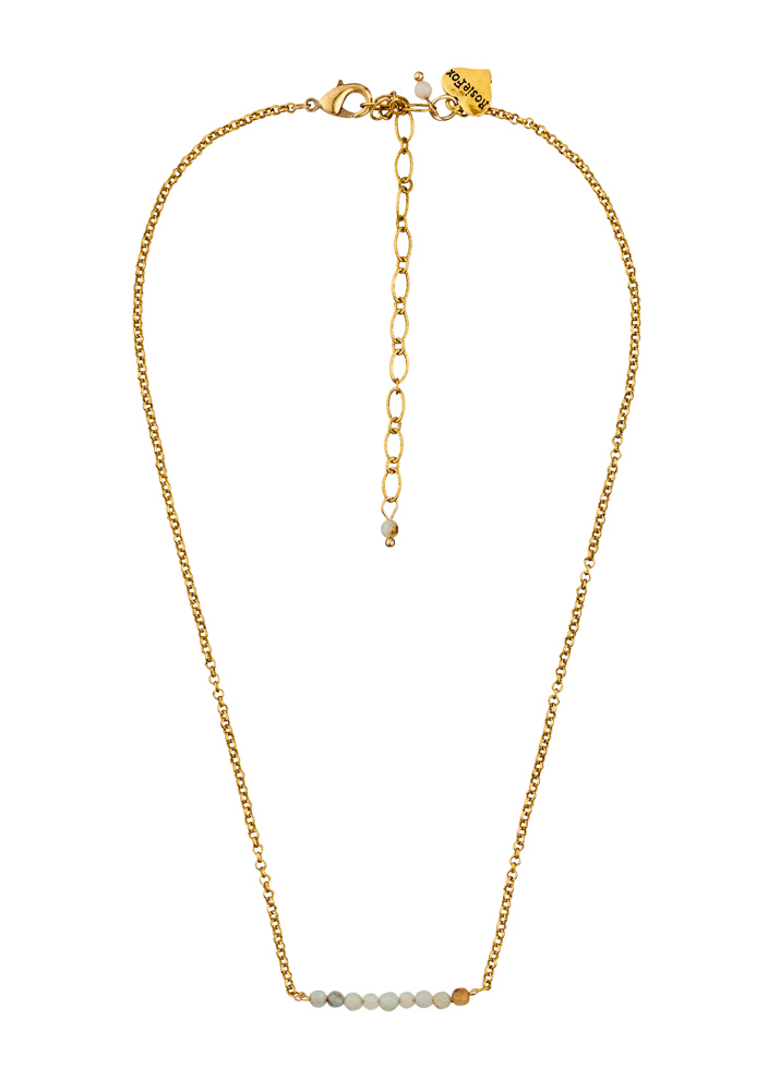 Amazonite Gemstone Bar Necklace