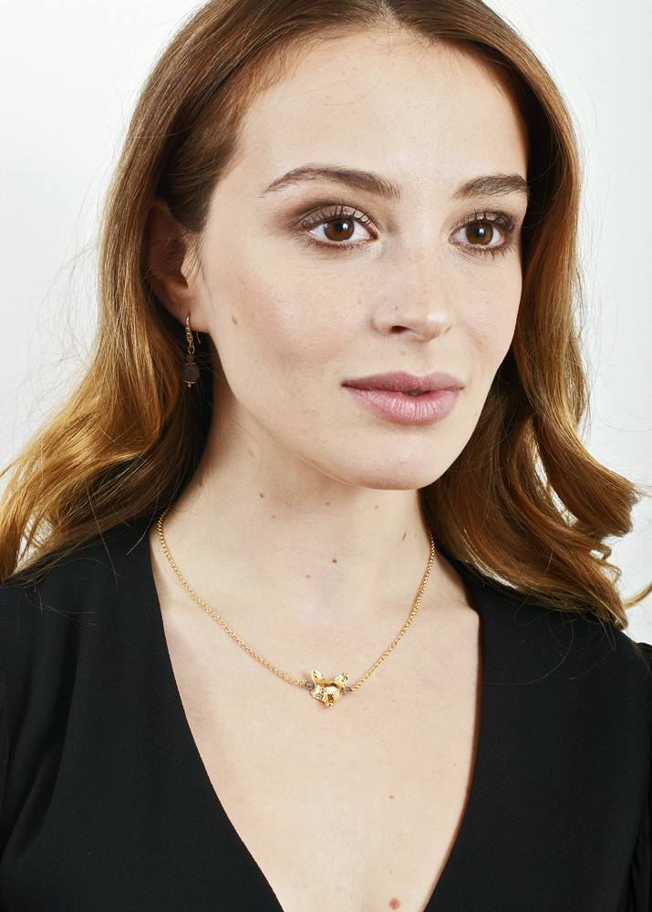 Dove Fox Chain Necklace				