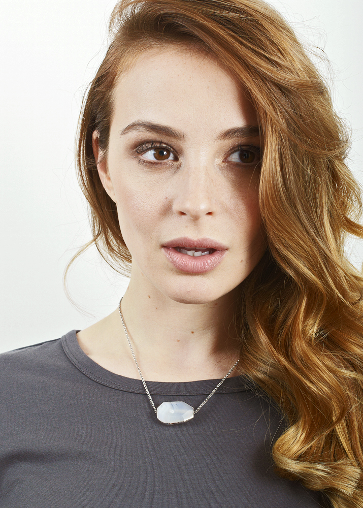 Silver Agate Necklace