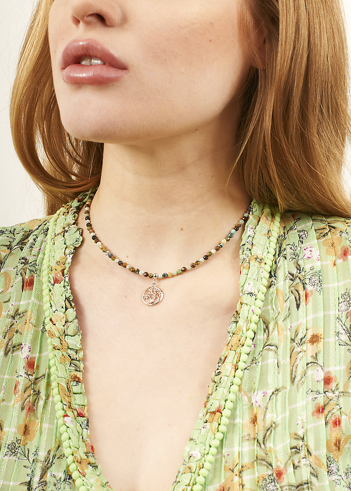 African Pine Tree of Life Necklace