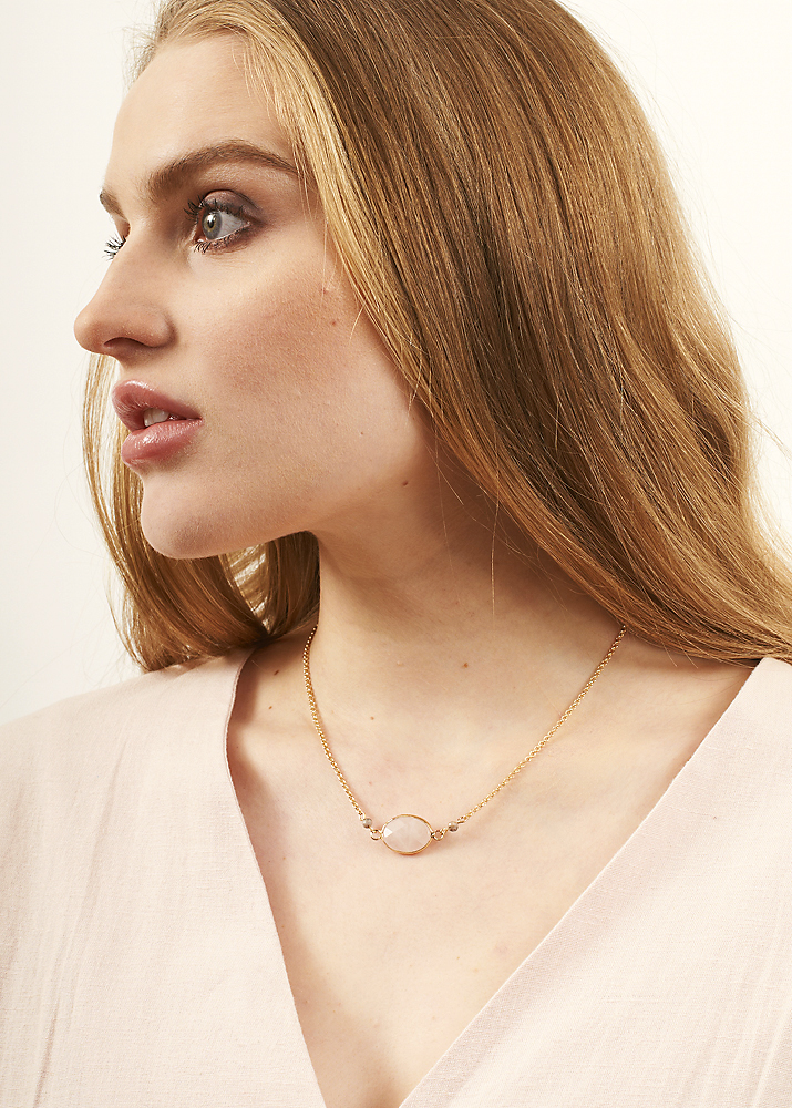 Rose Quartz Gemstone Necklace