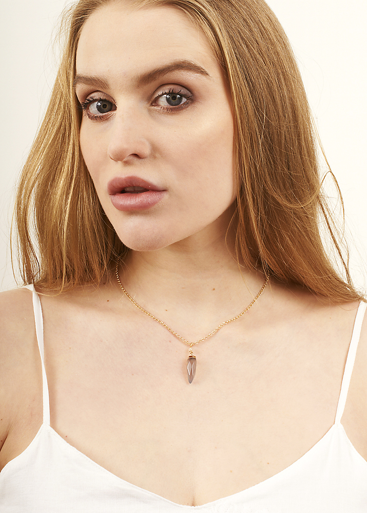 Citrine Gemstone Point Necklace