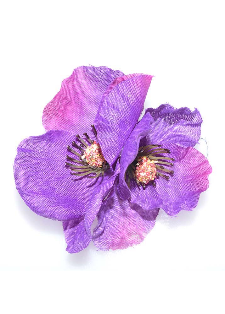 Purple Poppies Hairclip & Brooch