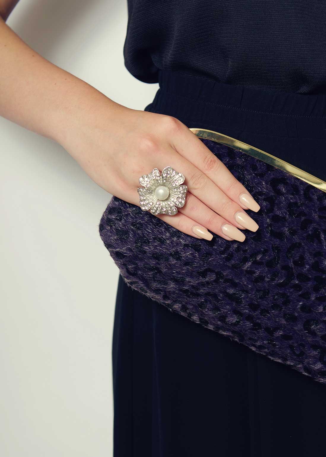 Pearl Rose Stretch Ring