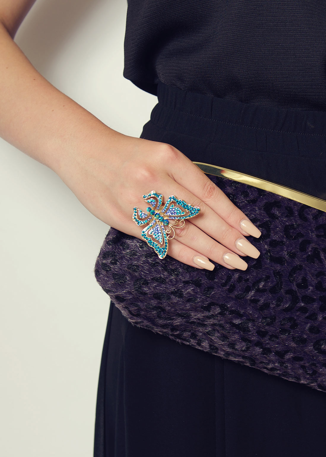 Sapphire Butterfly Stretch Ring