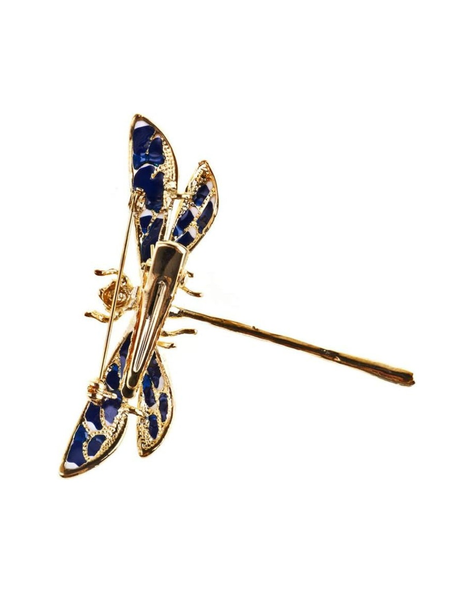 Art Deco Blue Dragonfly Hairclip and Brooch